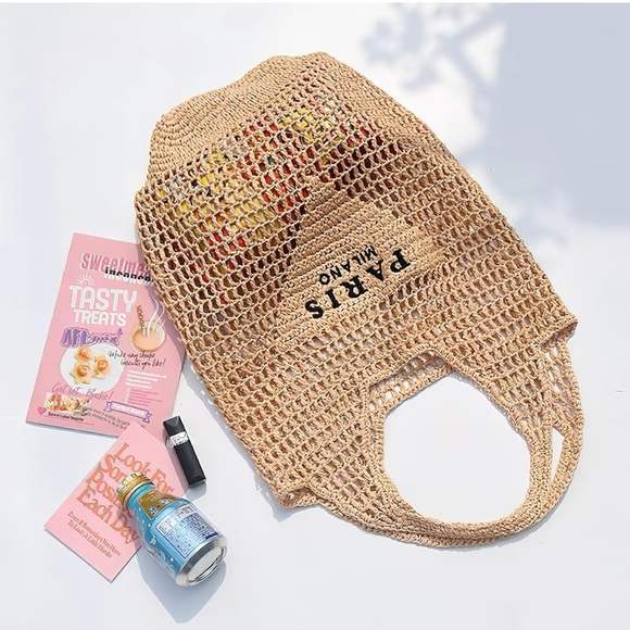 NEW Straw Beach Bag - Picture 3 of 11